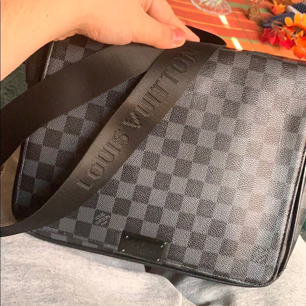Black checked bag